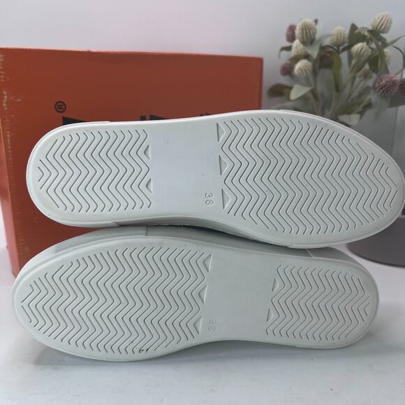 Miz Mooz Mosley Side Zip High Top Leather Sneaker Denim Women EU 38/7.5 NWB FLAW - Picture 8 of 12